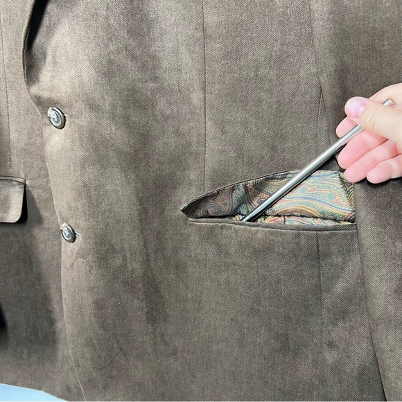 Lauren Ralph Lauren Sport Coat Men’s 44L Single Breast Faux Suede Blazer 110724 - Picture 4 of 16